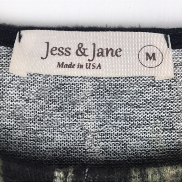 Jess & Jane Barcelona Tunic Top Long Sleeve Abstract Art to Wear Colorful Medium - Picture 7 of 8